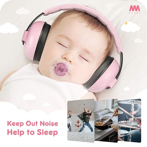 Mumba Baby Ear Protection Noise Cancelling Headphones for Babies and Toddlers Baby Earmuffs - Ages 3-24+ Months - Jamouz
