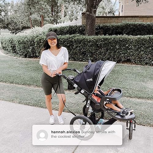 Jeep Hydro Sport Plus Jogger by Delta Children, Includes Car Seat Adapter, Black, Neoprene, Leather - Jamouz