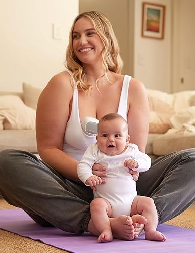 Momcozy S9 Pro Upgraded Wearable Breast Pump, Hands-Free Design with Extended Battery Life & LED Display, Double Electric Portable Pump with 2 Modes & 9 Levels, 24mm, 2-Pack, Gray - Jamouz