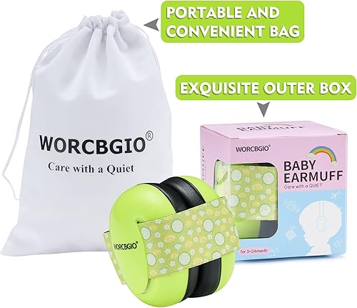 Infant Ear Protection Noise Cancelling Baby Ear Muffs, Toddler Hearing Protection with Adjustable Elastic Headband - Jamouz