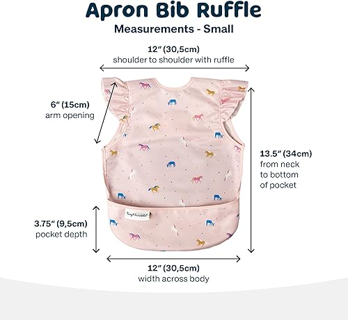Tiny Twinkle Mess Proof Baby Bib - Waterproof Toddler and Baby Apron Bib - Machine Washable - PFAS and BPA Free - Jamouz