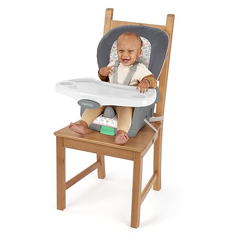 Ingenuity Full Course 6-in-1 High Chair - Baby to 5 Years Old, 6 Convertible Modes, 2 Dishwasher Safe Trays - Astro, 13108 - Jamouz