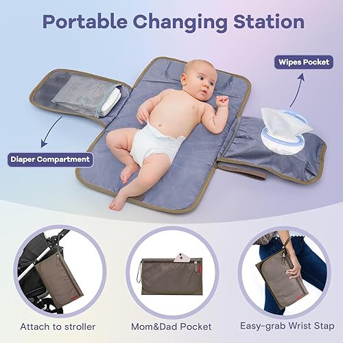 RUVALINO Diaper Bag Backpack, Multifunction Travel Pack Maternity Baby Changing Bags, Large Capacity, Waterproof, Black - Jamouz