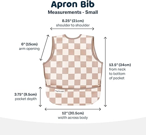 Tiny Twinkle Mess Proof Baby Bib - Waterproof Toddler and Baby Apron Bib - Machine Washable - PFAS and BPA Free - Jamouz