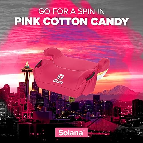 Diono Solana, No Latch, Pack of 2 Backless Booster Car Seats, Lightweight, Machine Washable Covers, Cup Holders, Black - Jamouz