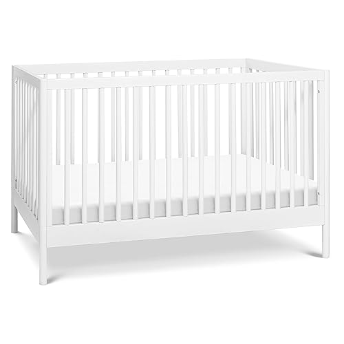 DaVinci Birdie 3-in-1 Convertible Baby Crib - GREENGUARD Gold Certified Crib - Convertible Crib to Toddler Bed and Daybed - Baby Bed w/ 4 Adjustable Heights - Easy to Assemble Wooden Crib - Honey - Jamouz