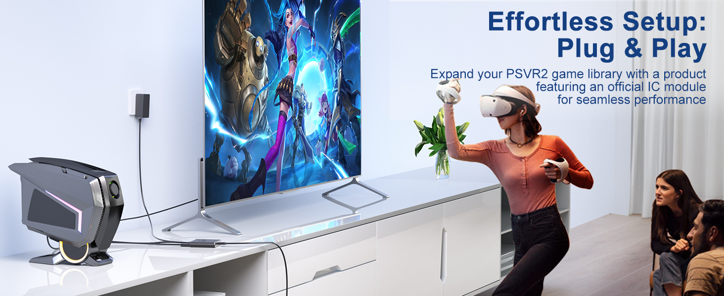Effortless Setup:Plug & Play Expand your PSVR2 game library