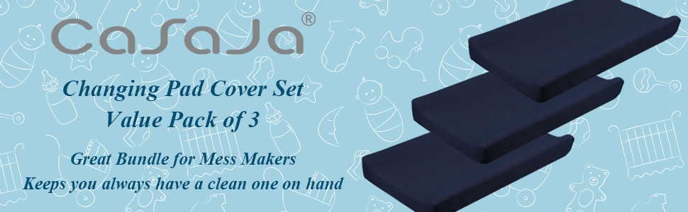 navy blue changing pad cover sheet