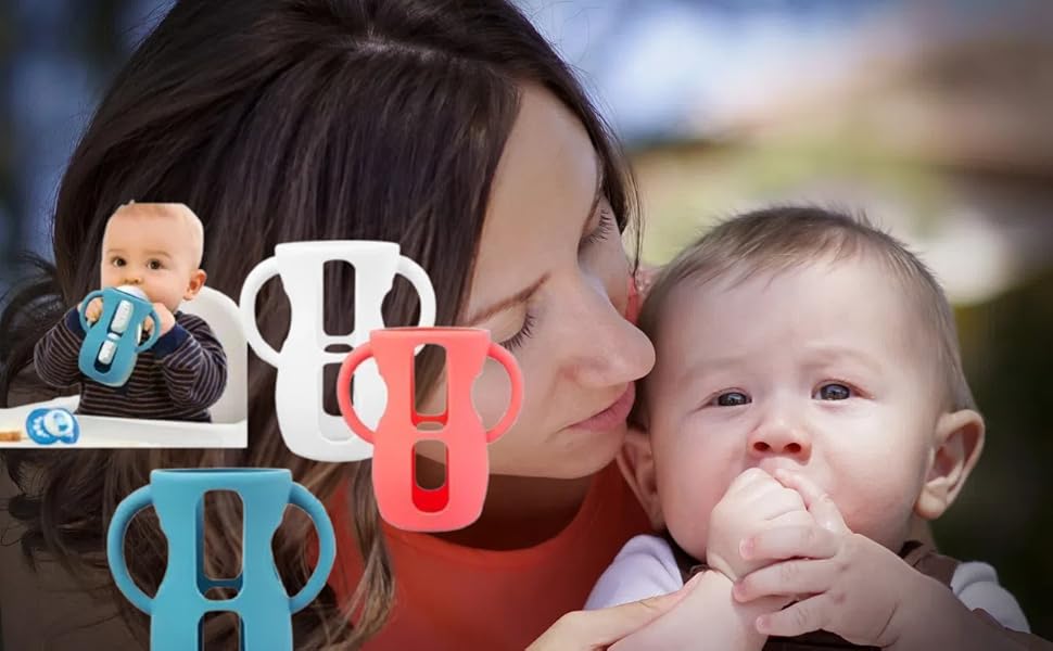 Silicone Sleeves with Handles for philip avent glass bottle