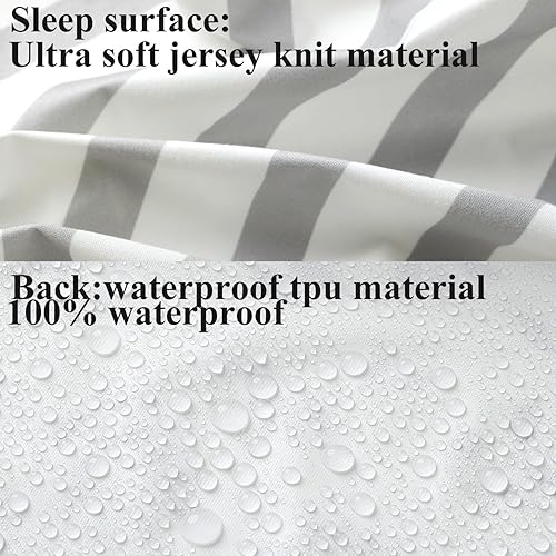 Waterproof Bassinet Sheet Compatible with Graco Pack n-Play Dome LX Bassinet(not playard), 2 Pack Jersey Knit Super Soft for Baby Green Botanical Leaf & Dots - Jamouz