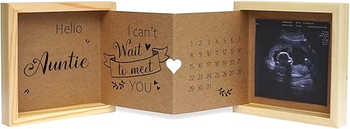 Pregnancy Announcement for Grandparents, Grandparents Baby Announcement Ideas Sonogram Picture Frame Wooden Keepsake Box, First Time Grandparents Gift - Jamouz