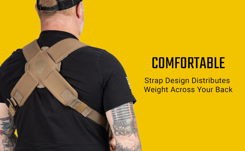 Back of baby carrier on dad