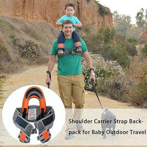 Baby Shoulder Carrier,Child Safe Backrest,Toddler Ergonomic,Lightweight Child Shoulder Carrier,Baby Shoulder Carrier,Baby Strap Carrier,Hands- Outdoor Travel Shoulder Seat with Ankle Straps - Jamouz
