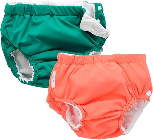 IIjnUhb Swim Diapers Baby Reusable 2 Pack,Washable Pants for 0-3 Years Boys Girls Swimming Lesson Shower Gifts - Jamouz