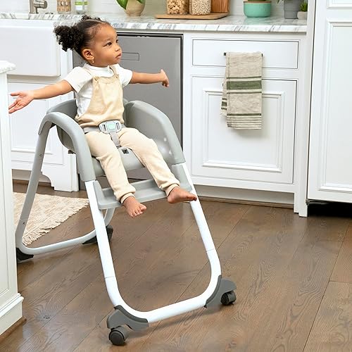 Ingenuity Full Course 6-in-1 High Chair - Baby to 5 Years Old, 6 Convertible Modes, 2 Dishwasher Safe Trays - Astro, 13108 - Jamouz