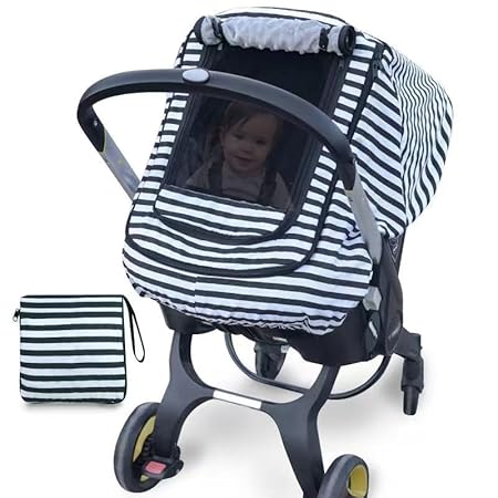 Winter Baby Stroller Bunting Bags and Carseat Canopies Cover to Protect Baby from Cold Wind, Super Warm Plush Fleece Baby Carrier Cover for Infant Boys Girls, Keeps Babies Warm and Cozy.Black - Jamouz