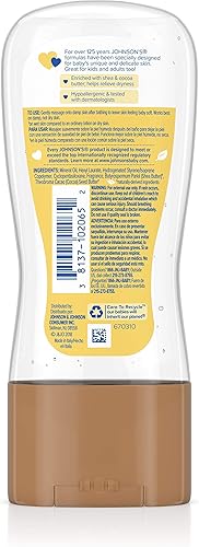 Johnson's Baby Oil Gel, Moisturizing Baby Massage Mineral Oil Enriched with Shea & Cocoa Butter, Dry Skin Relief for Babies, Kids & Adults, Nourishing & Gentle on Delicate Skin, 6.5 fl. oz - Jamouz