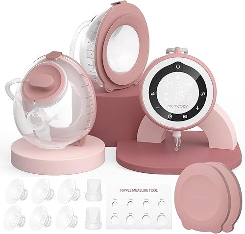 Momcozy Breast Pump V1 Pro Hospital-Grade, Upgraded Electric Pump with 3 Fine-Tuned Rhythms, Hands-Free & Portable Wearable Pump, 3 Modes|15 Levels, Come with Leak-Proof DoubleFit Flange - Jamouz