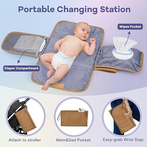 RUVALINO Diaper Bag Backpack, Multifunction Travel Pack Maternity Baby Changing Bags, Large Capacity, Waterproof, Black - Jamouz