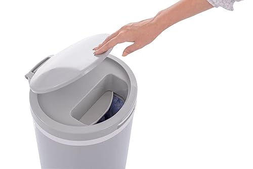 Premium Steel Diaper Waste Pail with Step Open, Gray - Jamouz