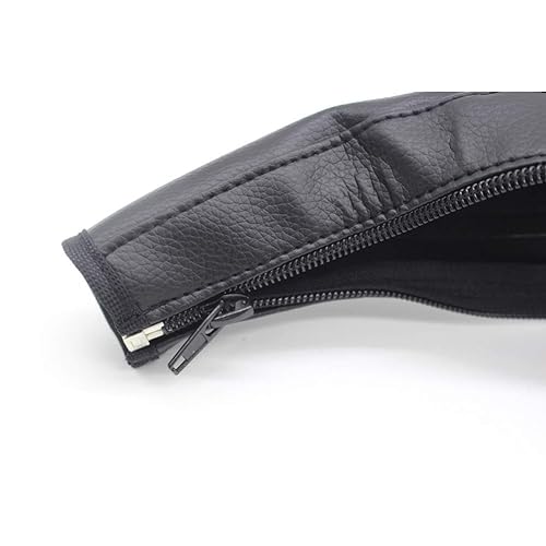 MINILUJIA Baby Stroller Armrest Bumper Handlebar Sleeve Cover Universal Handle Cover DustProof Protect PU Leather Case with Removable Zipper Black - Jamouz