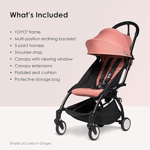 Babyzen YOYO2 Stroller - Black Frame with Taupe Seat Cushion & Canopy - Jamouz