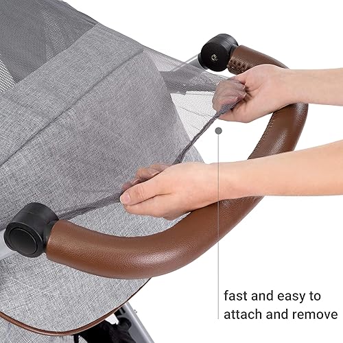 Baby Mosquito Net for Stroller and Carrycot - Jogging Stroller Insect Mesh Net - Universal Fit, Premium Quality: Machine Washable - Gray - Jamouz
