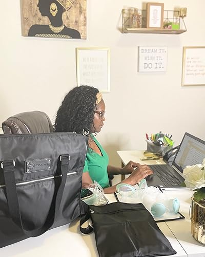 Sarah Wells Lizzy Breast Pump Bag - Compatible with Spectra, Medela, and More - Insulated Cooler Pocket (Le Floral) - Jamouz