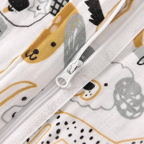 Baby Sleep Sack 2-4 T Baby Wearable Blanket 100% Organic Cotton 0.5 TOG Toddler Sleeping Sack 2- Way Zipper Soft Lightweight X-Large Pup - Jamouz