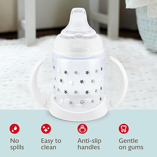 NUK Learner Cup, 6+ Months, Timeless Collection,  Exclusive, 5 Oz, Pack of 2 – BPA Free, Spill Proof Sippy Cup - Jamouz