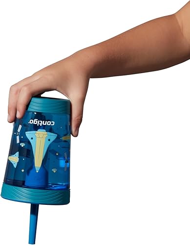 Contigo Kids Spill-Proof 14oz Tumbler with Straw and BPA-Free Plastic, Fits Most Cup Holders and Dishwasher Safe, 2-Pack Strawberry Cream & Blue Raspberry - Jamouz