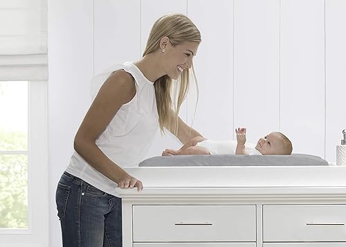 Delta Children Contoured Changing Pad with Plush Cover, Grey - Jamouz