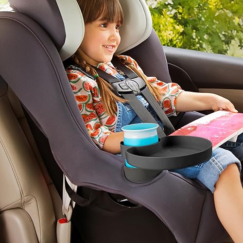 Munchkin® Carseat Tray - Toddler Travel & Road Trip Accessory for Mess-Free Snacking in The Car, Grey - Jamouz