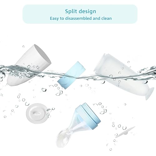 Termichy Baby Food Dispensing Spoon: Squeeze Feeder Dispenser for Baby - Self Feeding Bottle Spoon - Jamouz