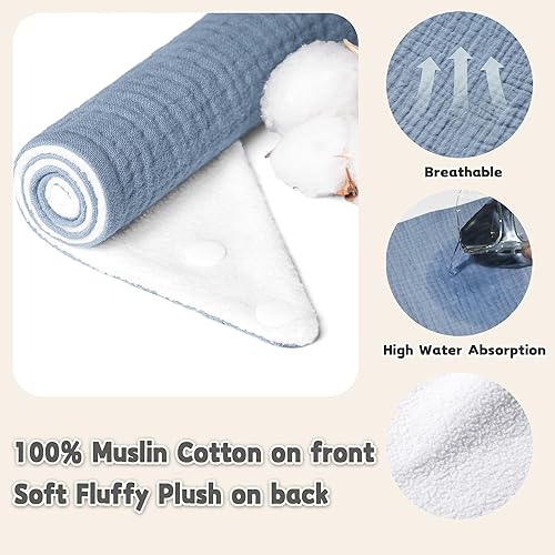 Susurration Muslin Baby Drool Bibs 6Pack Soft Triangular Adjustable Baby Bandana Bibs for Unisex Baby Girls & Boys - Jamouz