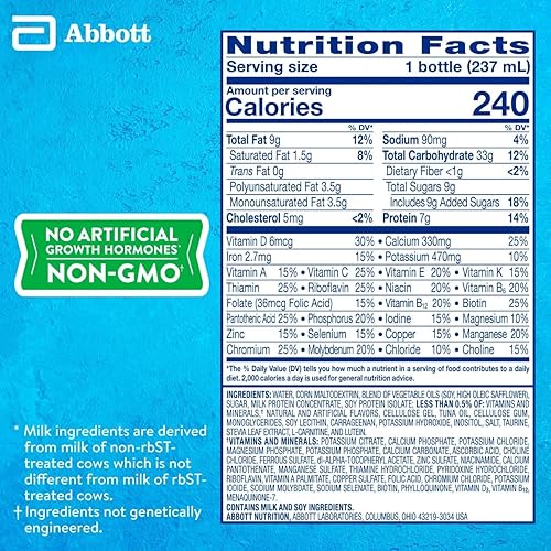 PediaSure Grow & Gain With Immune Support, Kids Protein Shake, Vanilla, 8-fl-oz Bottle, 6 Shakes - Jamouz