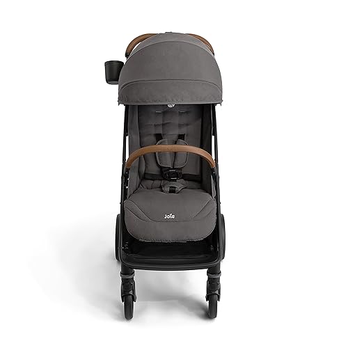 Joie Nutmeg Compact Travel Stroller – Lightweight, with One-Hand Fold, Multi-Position Recline – Newborn to Toddler Travel-Friendly Design (Shale) - Jamouz