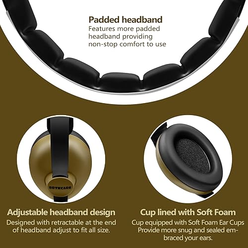 Baby Ear Protection Noise Cancelling Headphones for Babies for 3 Months to 3 Years (Blue) - Jamouz