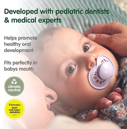 MAM Original Pure Pacifier, Climate Neutral MAM Natural Rubber Pacifier, Sustainable & Bio-Renewable Raw Materials, Sterilizer Case, Unisex, 0-6 Months, 2-Pack - Jamouz