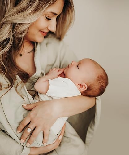 Indi by Kishu Baby GOTS Organic Muslin Nursing Cover Up for Breastfeeding, Breathable Shawl, Scarf, Privacy Nursing Cover for Breastfeeding Moms (Dark Olive) - Jamouz