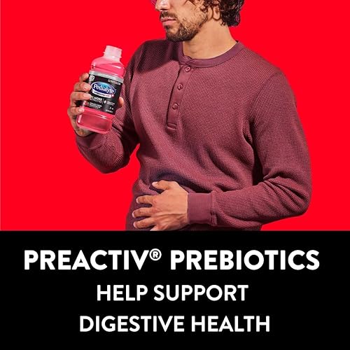 Pedialyte AdvancedCare Pedialyte AdvancedCare Plus Electrolyte Drink with 33% More Electrolytes and Has PreActiv Prebiotics, Iced Grape, 1 Liter, 4 Count - Jamouz