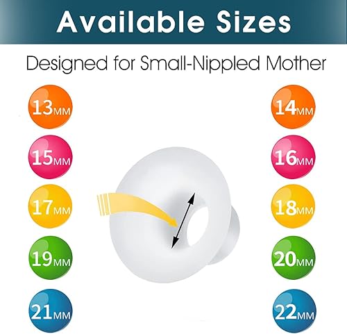 Flange Inserts 22mm for Medela/Spectra/tsrete/momcozy/Elvie/Motif Luna/Ameda MYA Breastpump 24mm Breast Shields. Reduce 24mm Nipple Tunnel Down to 22mm - Jamouz