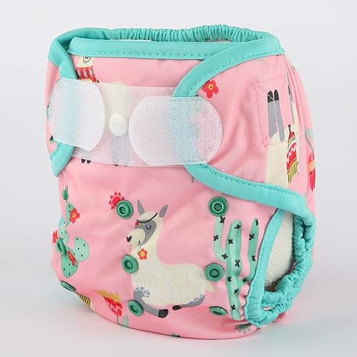 Baby Cloth Diaper Cover Nappy Hook and Loop Double Gusset 6.6lbs to 33lbs (Rabbits Wolves) - Jamouz