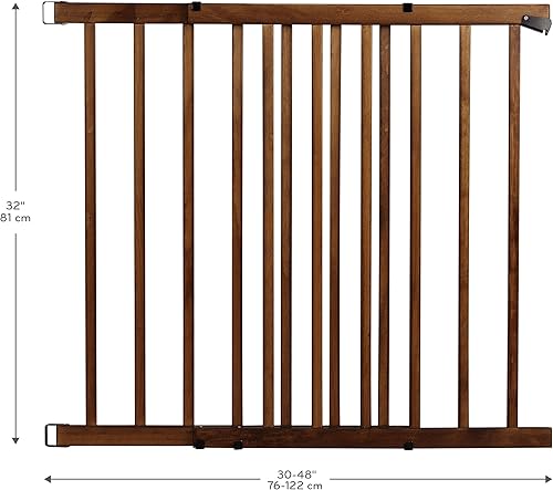 Evenflo, Top of Stairs, Extra Tall Gate, Tan Wood - Jamouz