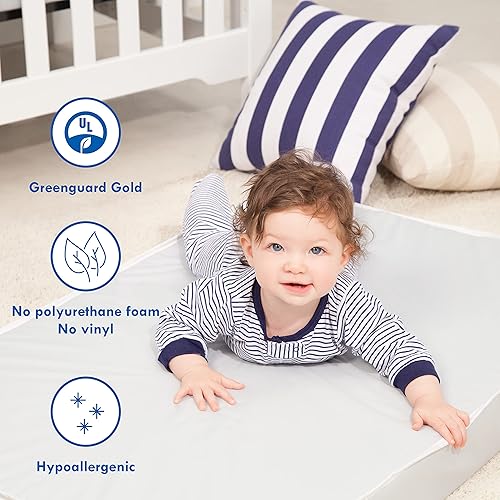 DaVinci Complete Slumber Crib & Toddler Mattress, Firm support, Lightweight, Waterproof, Greenguard Gold Certified - Jamouz
