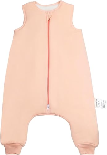 Rayon Made from Bamboo Toddler Sleep Sack with Feet, 1.5 TOG Sleeveless Toddler Sleep Sack, 2-Way Zipper - Jamouz