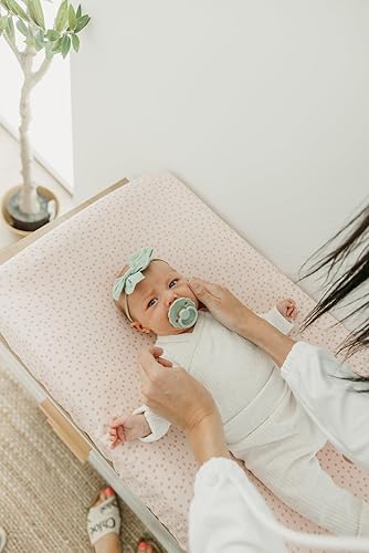 Copper Pearl Premium Knit Changing Pad Cover Soft, Stylish, and Universal Fit for All Standard Diaper Changing Pads, Trendy Design Changing Pad Covers, Briar - Jamouz