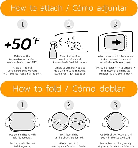 Car Window Shade for Baby with Certified UV-Protection 2 Pack - 20'x12' - Jamouz