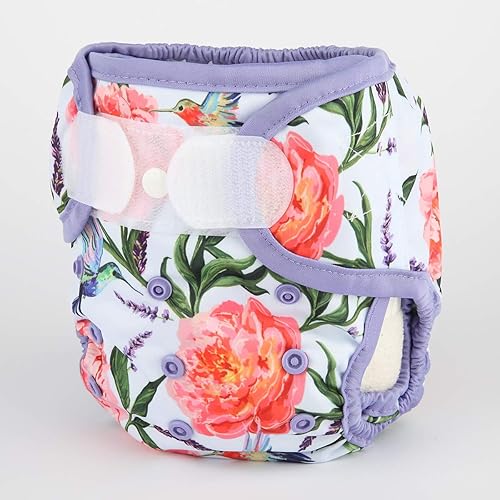 Baby Cloth Diaper Cover Nappy Hook and Loop Double Gusset 6.6lbs to 33lbs (Rabbits Wolves) - Jamouz