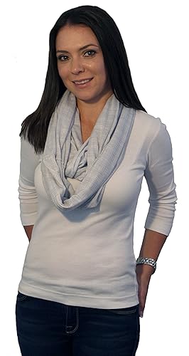 LK Baby 2pk Infinity Nursing Scarf Breastfeeding Cover Ultra Soft (Grey/Navy) - Jamouz